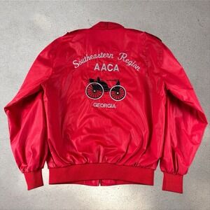 Vintage Antique Automobile Club Jacket Medium AACA Car Club USA 80s Embroidered